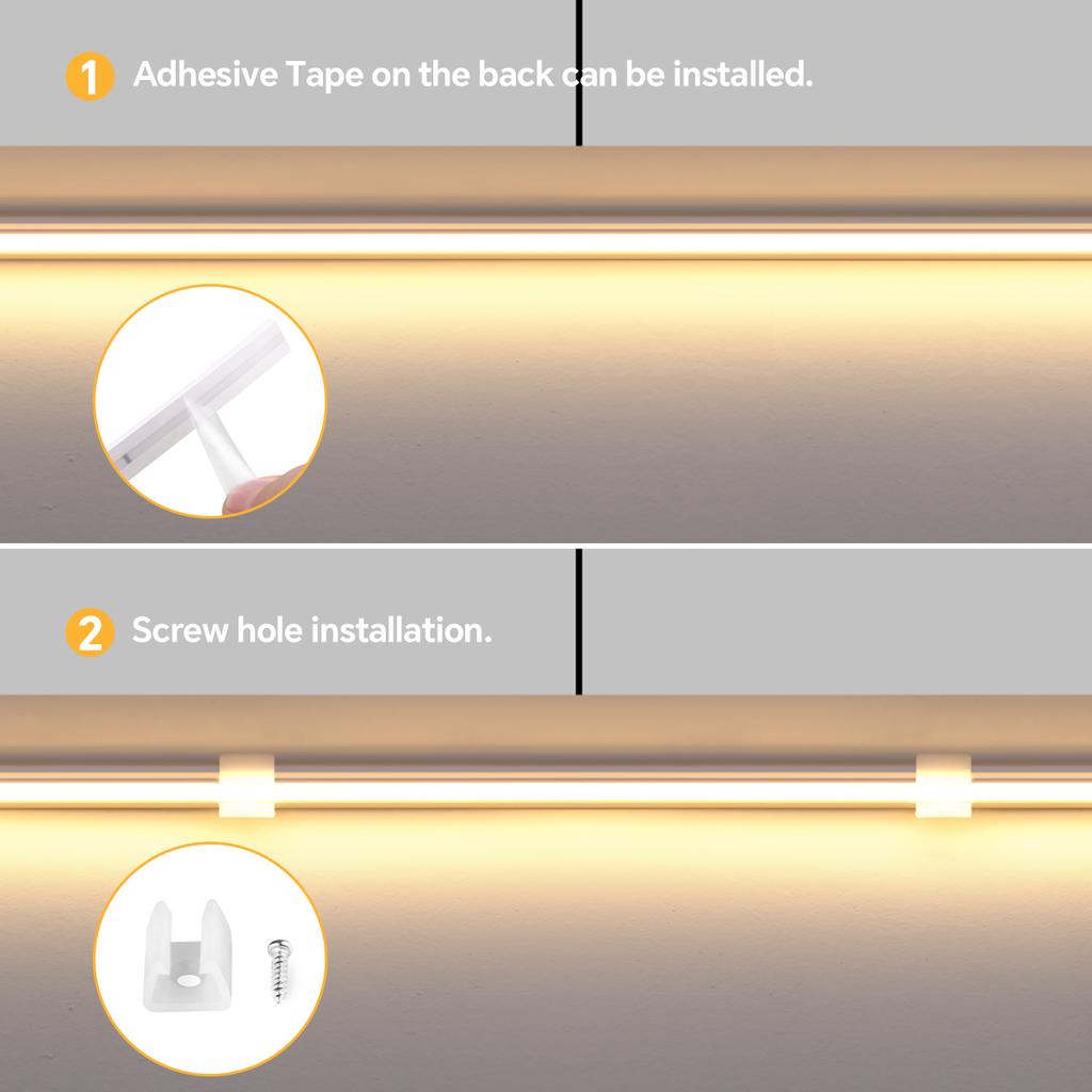 Under Cabinet LED Light COB LED Strip Neon Tape With Dimmable Touch Sensor For Closet Shelf Showcase Acoustic Wall Panel Decor