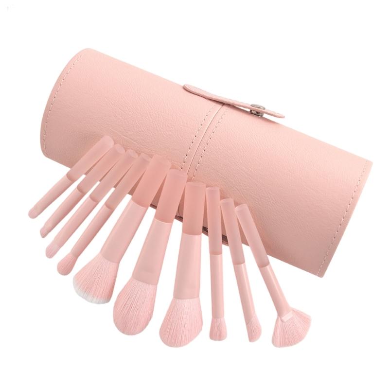 10 Pcs Travel Brush Set Makeup Brush Set with Storage Bag Cosmetic Brush Set Make Up Supplies  for Eyeshadow Eyelashes