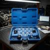 11 Pieces Automotive Petrol Injector Tester Kit Blue Hard Case