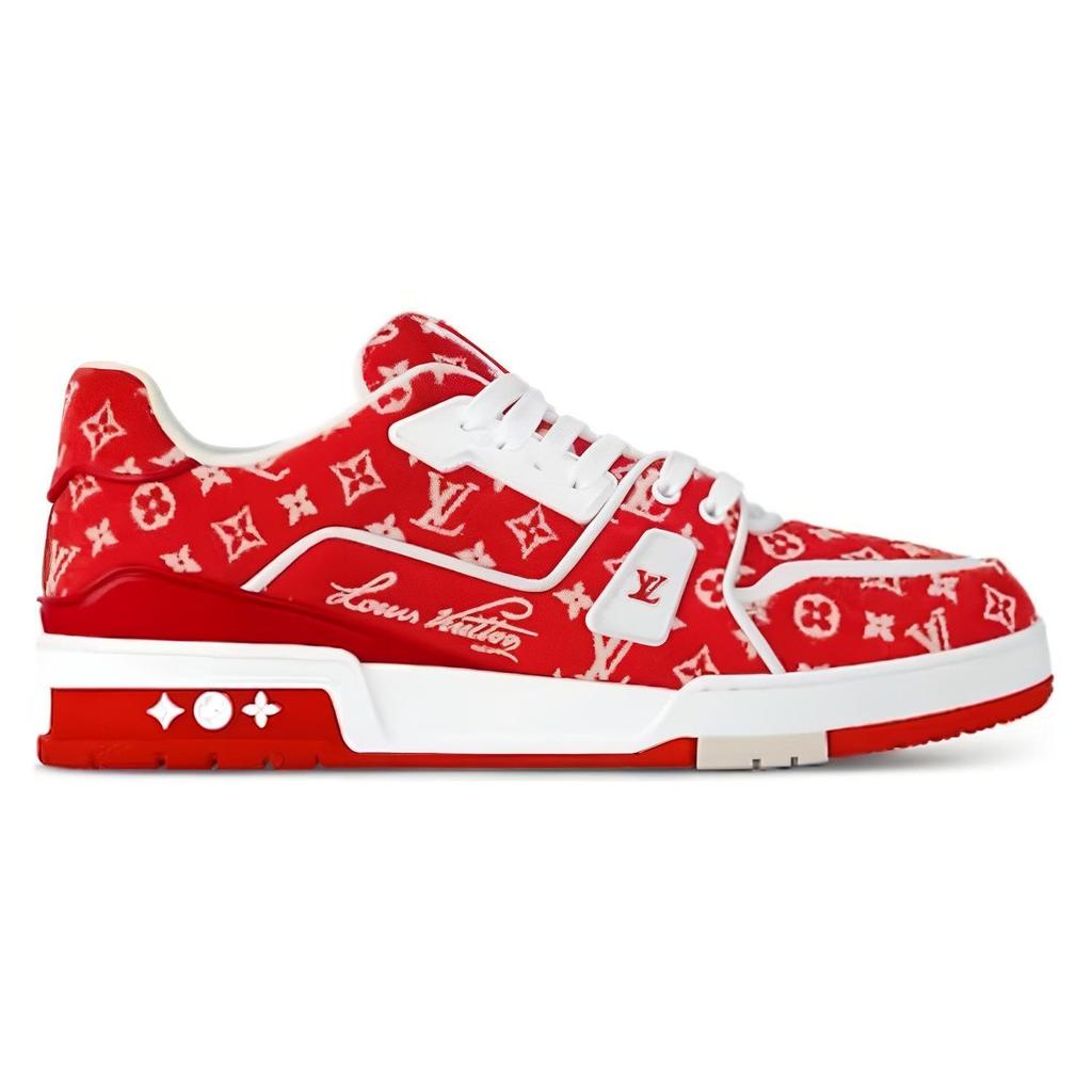 Louis Vuitton Lv Trainer Sneakers 'Red Monogram' 1ABFSO