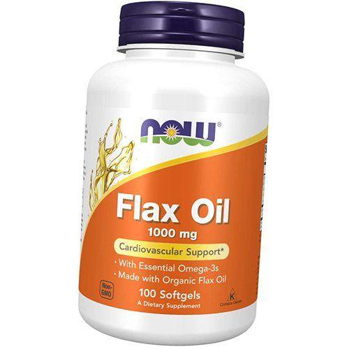 

Льняна олія в капсулах, Flax Oil 1000, Now Foods 250гелкапс (67128005) 100softgels