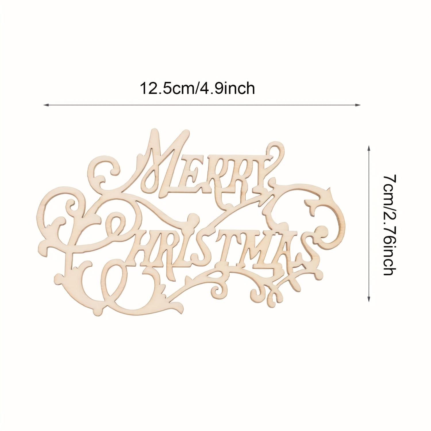 

20 шт. Веселого Рождества, деревянные вырезки, сделай сам, деревянные вырезки со словами для украшения дома, настольная тарелка, деревенский орнамент 20pcs