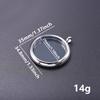 Size 25/35/40mm Round Glass Twist Living Memory Stainless Steel Locket For Jewelry Making DIY Photo Floating Accessories Finding