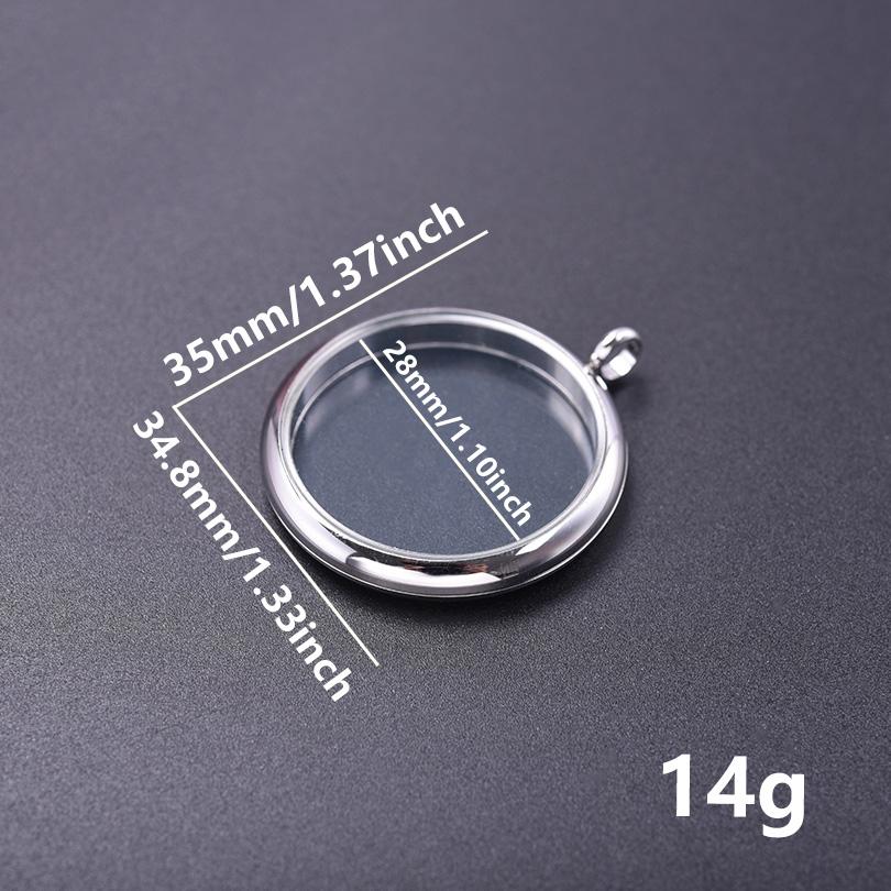 Size 25/35/40mm Round Glass Twist Living Memory Stainless Steel Locket For Jewelry Making DIY Photo Floating Accessories Finding