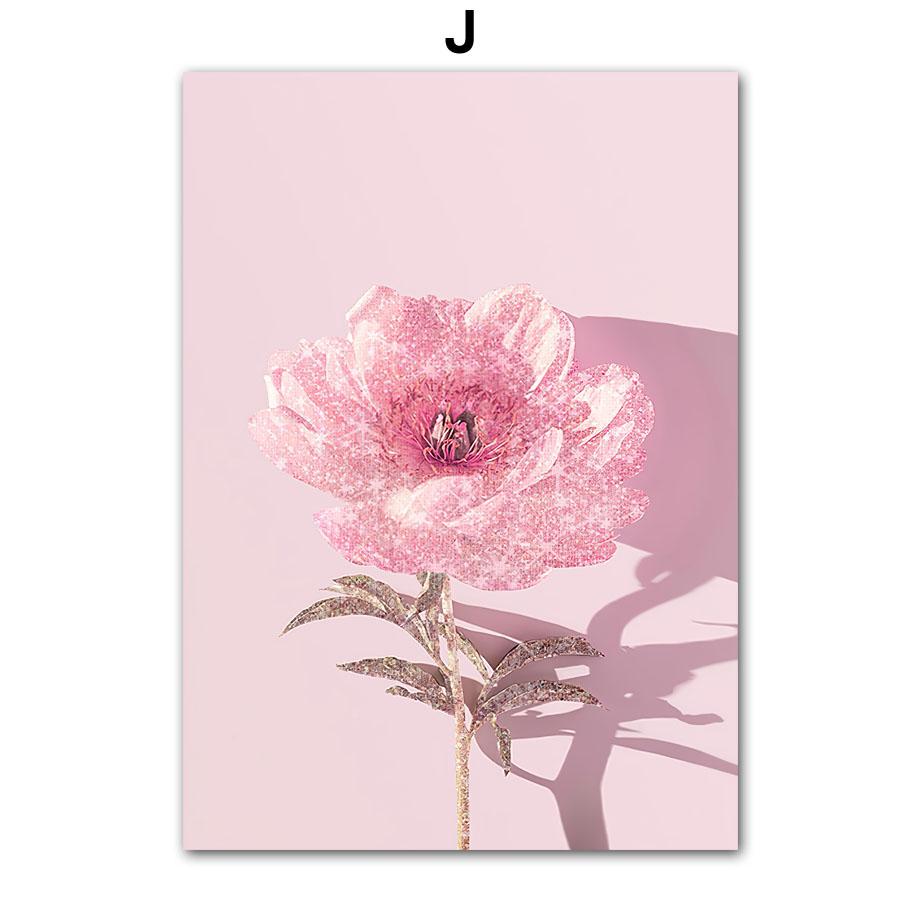 Wall Art Canvas Painting Pink Vintage Motorcycle Car Flower Black White Build Living Room Decor Posters And Prints Wall Pictures