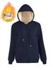 2023 Women's Winter Hooded Lambswool Pocket Sweatshirt Jacket