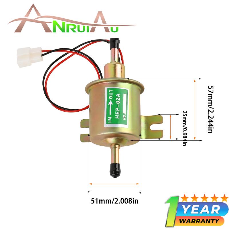 FOR Universal Gas Diesel Inline Low Pressure Electric Fuel Pump 12V 2.5-4PSI HEP-02A