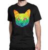 Psychedelic Colorful Cat T-Shirt, Men's Women's All Sizes (mw-388)