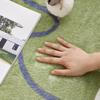 Large Area Green Rugs for Bedroom Nordic Living Room Decoration Shaped Carpet Irregular Plush Lounge Rug Home Thick Washable Mat