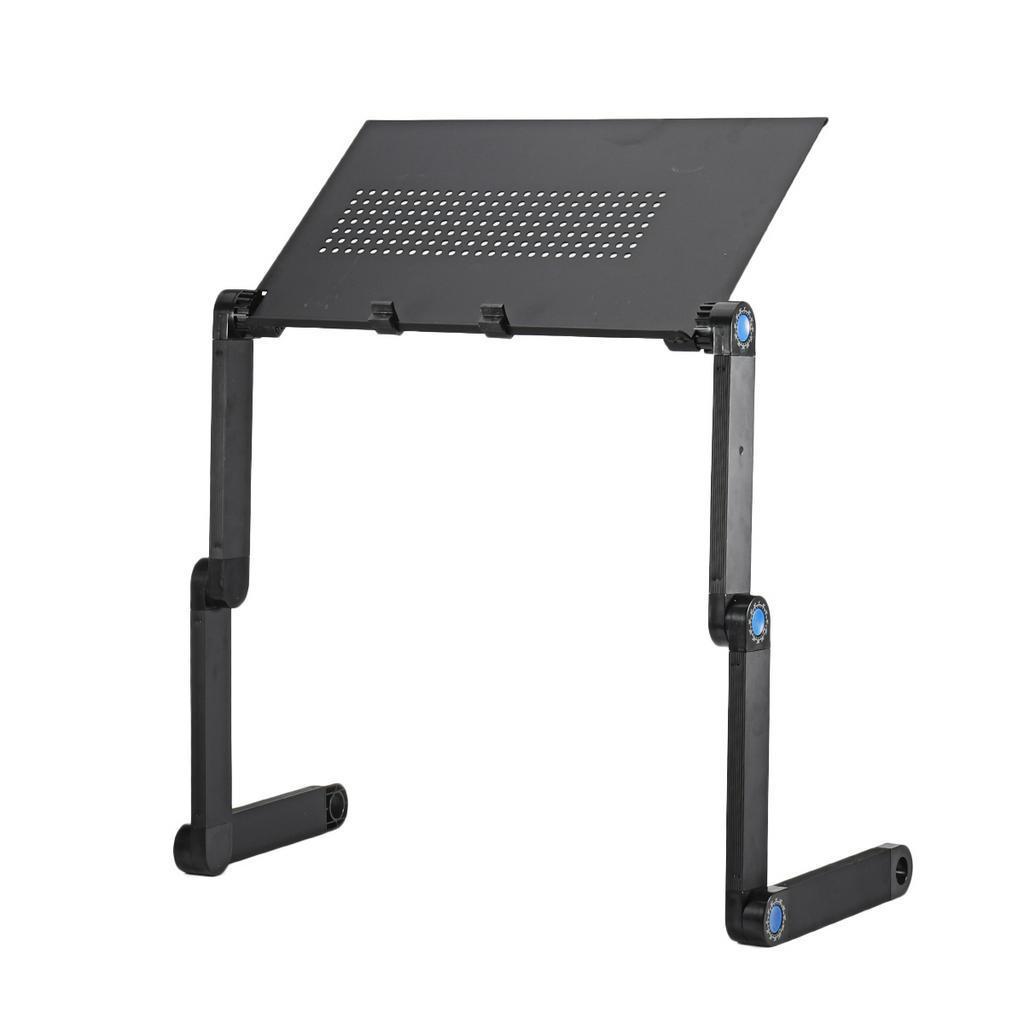 15KG Notebook Desk For Ultrabook, Netbook Or Tablet With Mouse Pad Black Laptop Table Stand With Adjustable Folding Ergonomic Design Stand
