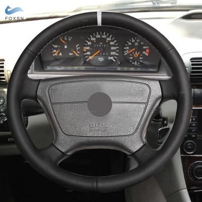 Car Accessories Interior Steering Wheel Cover Leather Trim For Mercedes Benz C CL E S Class W140 C140 W202 W210 W124 1994