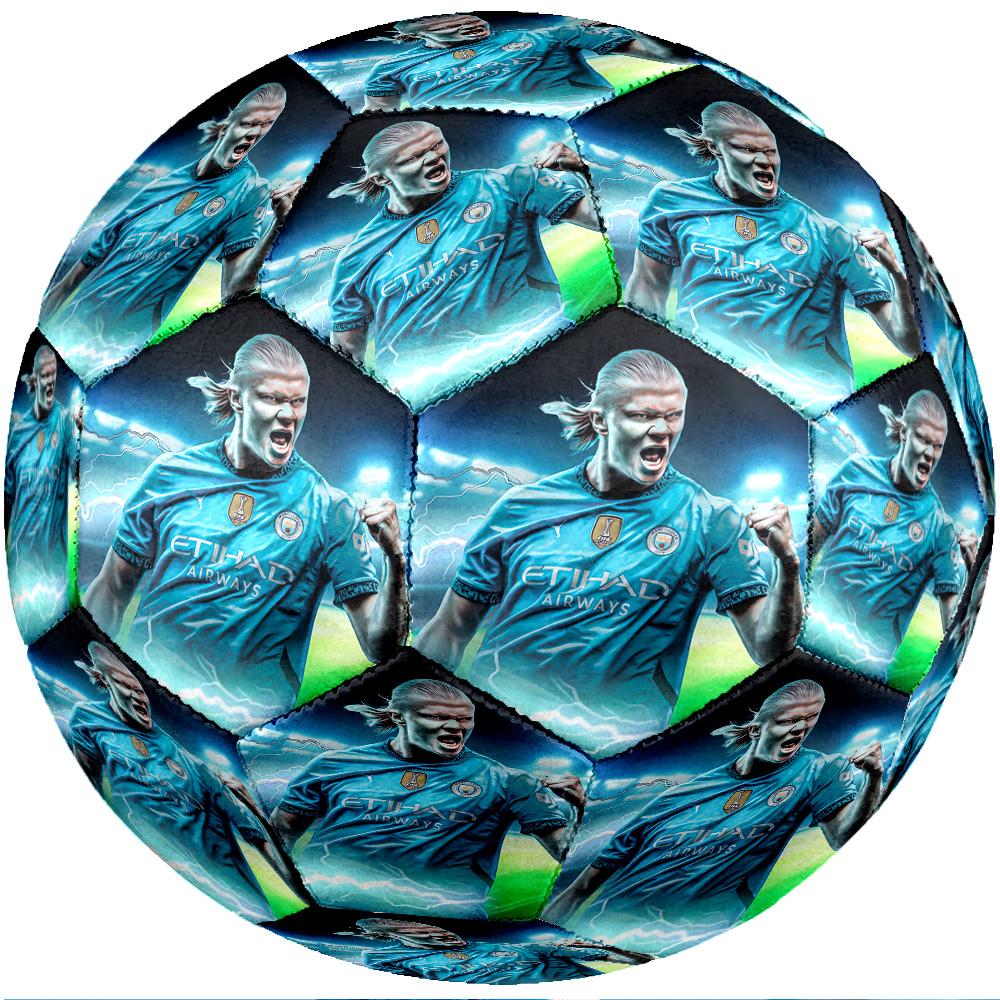 Erling Haaland Theme Soccer Ball Size 5 Soccer Ball Soft Touch Professional Training Football for Outdoor Sports
