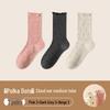 Women's Ruffle Polka Dot Scrunch Socks - Trendy Mid-Calf Cotton Ballet-Style Summer Socks