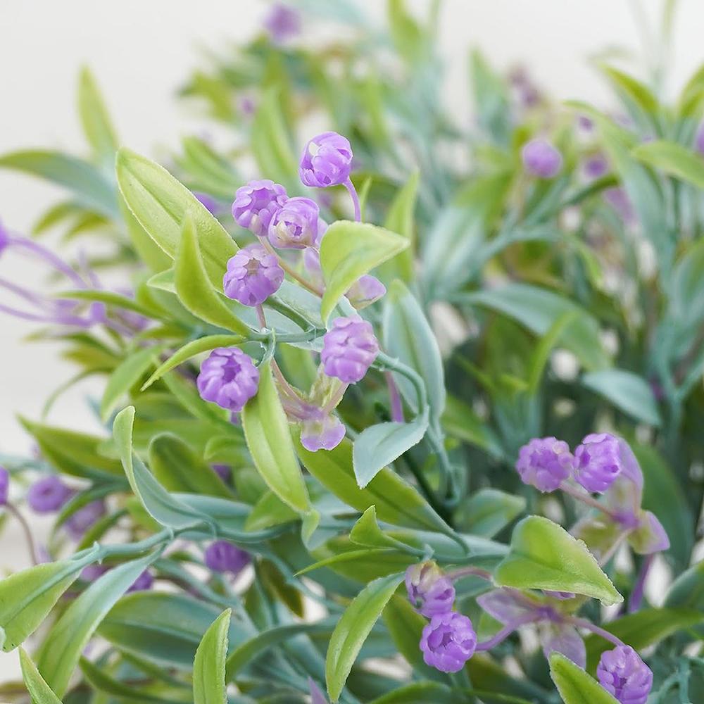 

5-ветвистые уличные искусственные цветы, имитация, зеленые растения, звездное небо, биомиметические растения, листья бамбука, украшение для окна 15inch 1pc