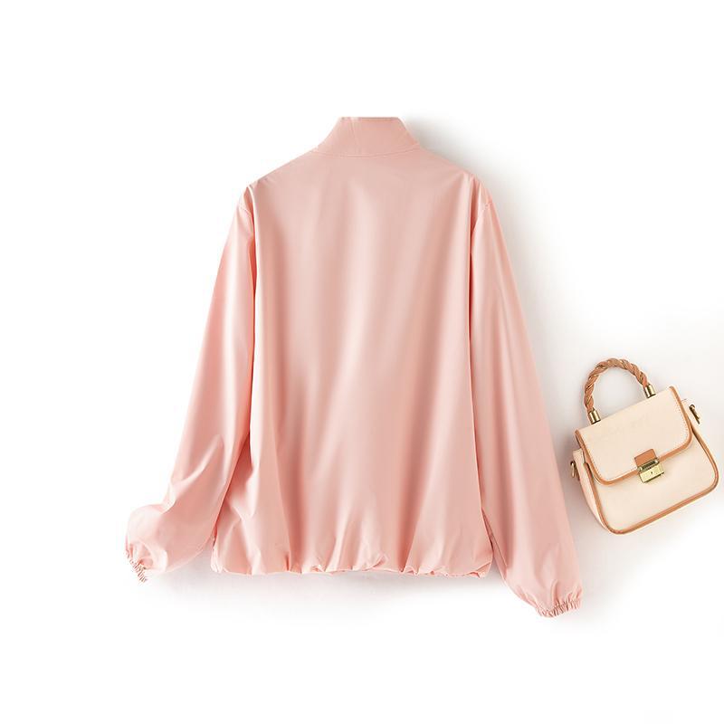 2025 Aurora Wind Casual Women's Petite Versatile Windbreaker Jacket - Spring/Autumn Solid Colors