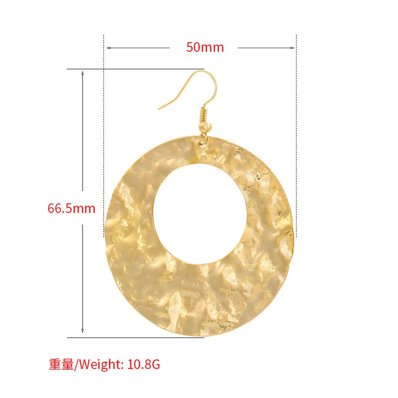 ZHUKOU NEW gold large hoop earrings fashion hip-hop women's bar party hoop earrings jewelry VE474