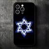 David Jewish Star Symbol Soft Phone Case for iPhone 16 16E 17 Air 15 Pro Max 14 Plus 13 Mini 11 12 7 Black Cover Back Shell