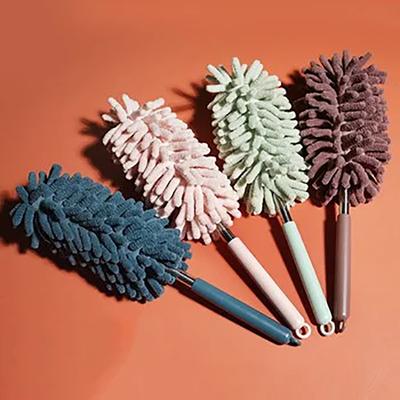 80Cmtelescoping Microfiber Duster With Stainless Steel Extension Pole Cleaner Household Dust Clean Remover For Ceiling Fan Lamps