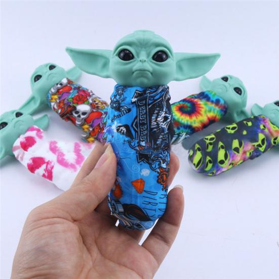 Baby Yoda Figure Model Toy Cute Cartoon Craft Miniature Figurine Ornament Collectible Star War Cartoon Alien Figure Silicone Pipe Christmas Gift