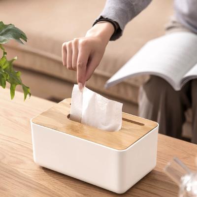 Cutie de șervețele simplă modernă pentru acasă, cutie de desen zilnică, suport pentru șervețele durabil din plastic din bambus, restaurant comercial