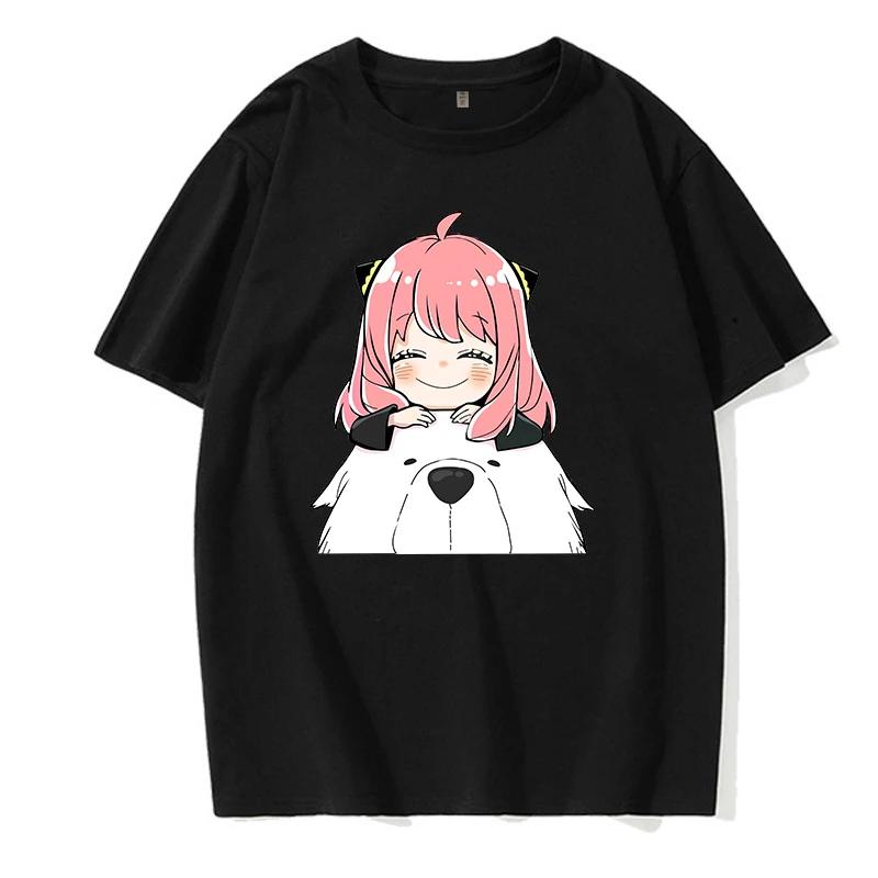 Y2k Shirt Anya Forger spy x family Anime T Shirt Kawaii Cartoon Mens/Women Tops Harajuku Unisex Fashion Streetwear Manga Tshirt