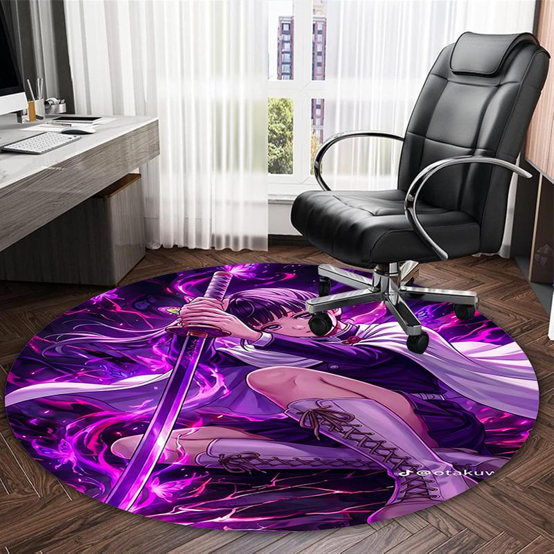 1pc Tsuyuri Kanawo Carpet, Round Rug, Comfortable, Suitable for Entryways, Living Rooms, Office, And Bedrooms, Christmas Decoration
