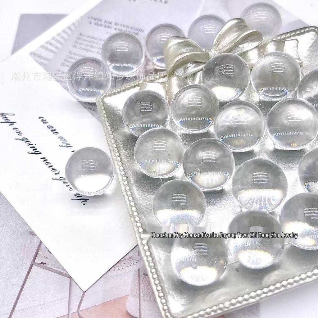 Acrylic Transparent Round Beads (2.5mm-25mm) - Solid Plastic Bubble Beads for Children's Toys