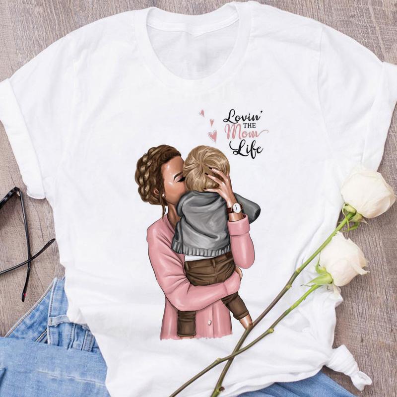 Super Mom T shirt Women Mothers Love Print Pink Tshirt Harajuku Mama TShirt Tops tee shirt Femme Summer