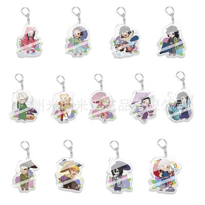 Demon Slayer Kimetsu No Yaiba Infinity Castle Acrylic Keychain Accessories Bag Charm Kochou Shinobu Action Figure Model Toys Poseable Articulated