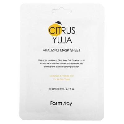 Citrus Yuzu, Vitalizing Beauty Mask Sheet, 1 Sheet, 23ml (0.77fl Oz)