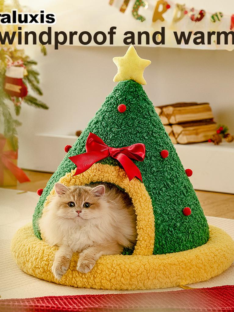 Little Frog Series Warm Cat Bed Dog House Winter Season Pet Nest
