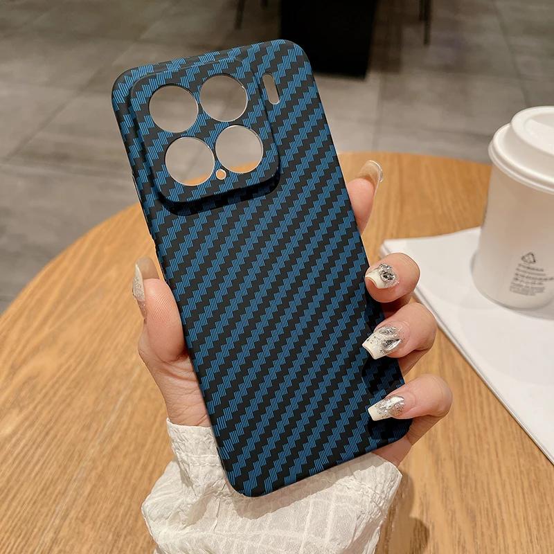 For Xiaomi 15 Pro 15 Ultra 14T Case Hard Kevlar Carbon Fiber Pattern Cover Case For Xiaomi 15 13T 14 14T Pro Bumper