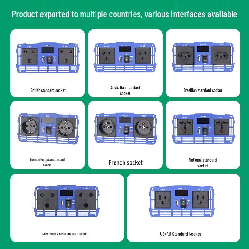 High Power 600W Pure Sine Wave Inverter, 12V/24V To 110V/220V, Ideal for Outdoor Use and Cars