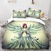 3D Print Fairy Tail Anime Natsu Bedding Set Duvet Cover Bed Set Quilt Cover Pillowcase Comforter King Queen Size Boys Adult
