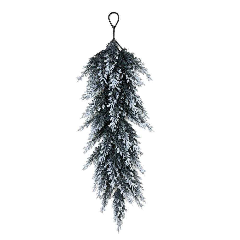 Flexible Branch Christmas Artificial Cedar Needle Red Berry Poinsettia Decor  Mantel Display