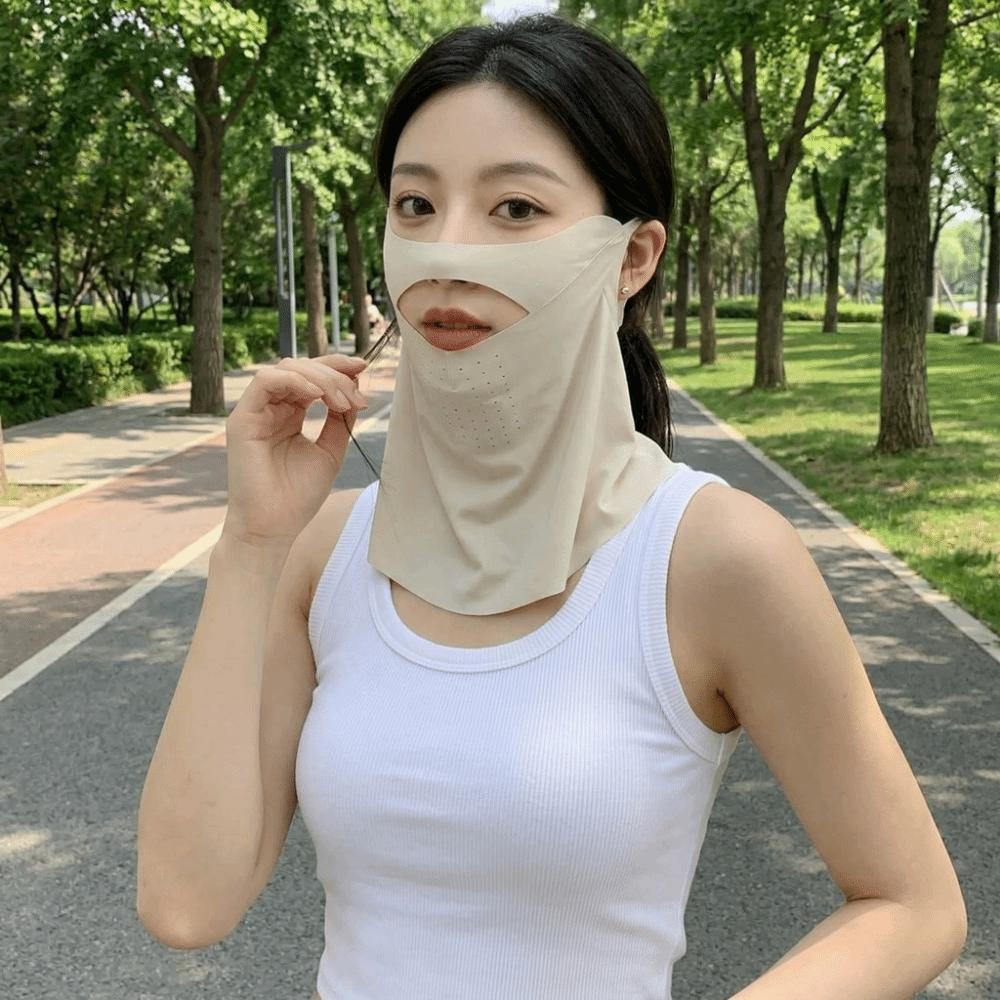 Breathable Cabin-style Face Shield Thin Cycling Mask Sunshade Sunscreen Face Cover  Sun Protection