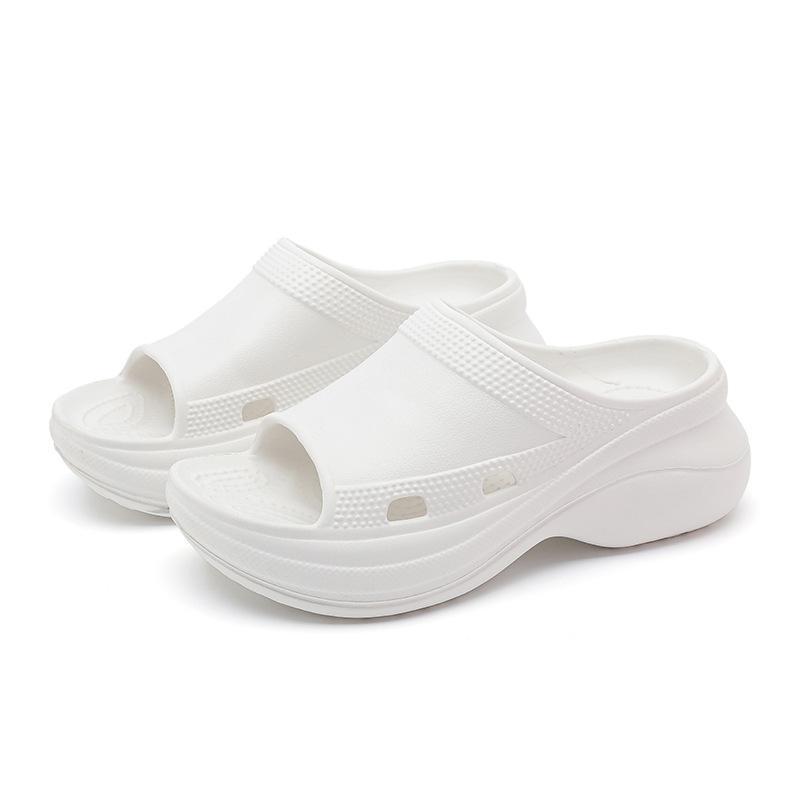 

Fashion Comwarm Thick Bottom Slippers For Women Summer Fashion Outdoor Beach Shoes Soft Eva Female Platform Sandals Comfort House Slides 39 белый