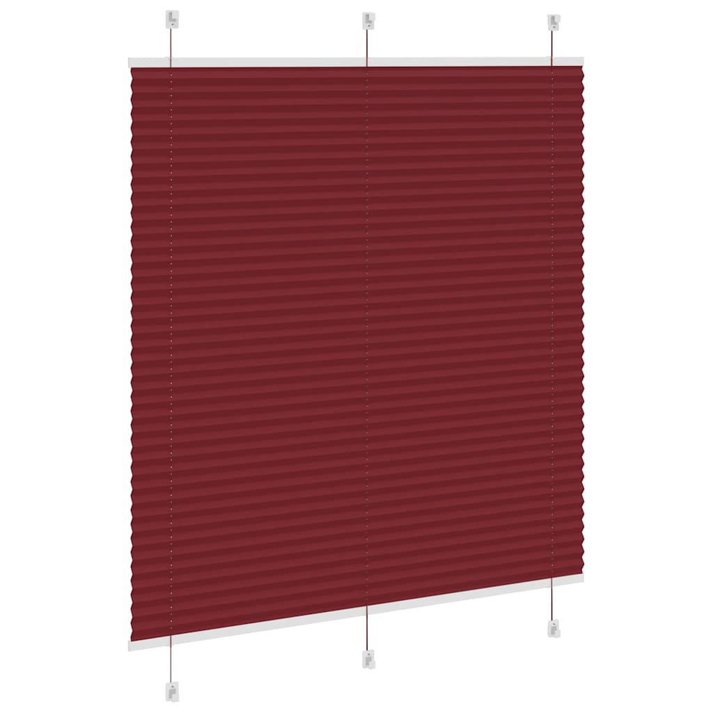 Burgundy Red Pleated Blind 120X150 Cm Fabric Width