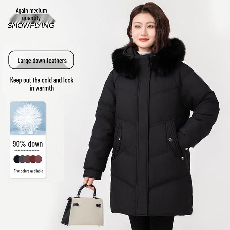 

Xue Zhong Fei Women s H-Fit Fox Fur Hooded Down Jacket L