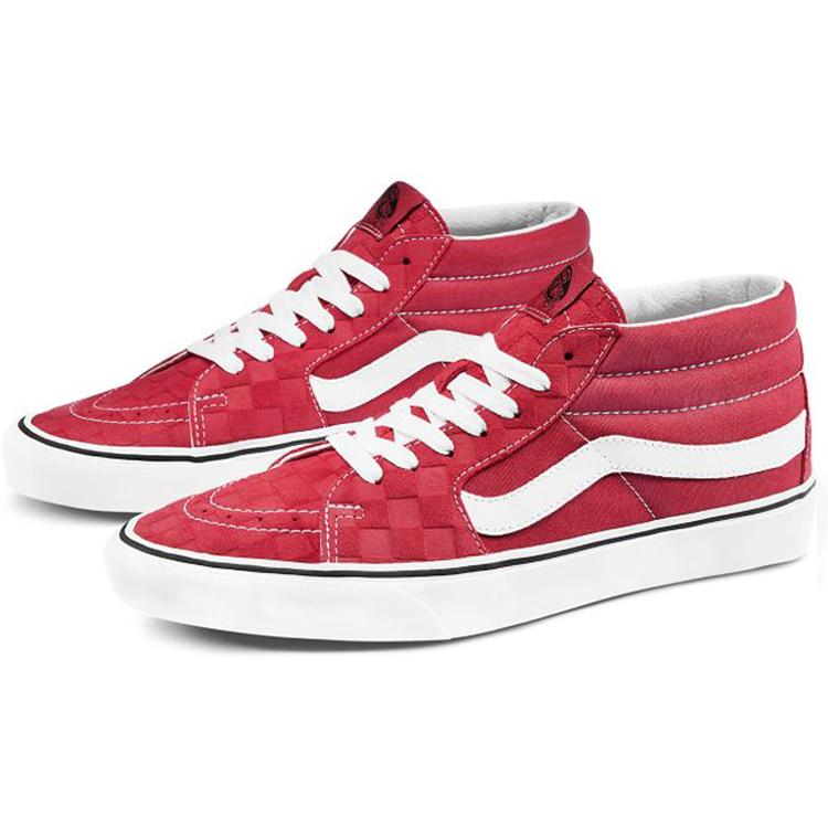 Vans Sk8 Mid Mid Top Skate Shoes Unisex Red VN0A3WM3WJ2