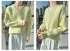 Lekasha 100% Cashmere V-Neck Loose Knit Sweater for Women - Solid Color Winter Base Layer Top