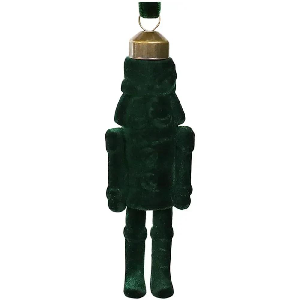 Handmade Christmas Ornament Indoor Hanging DIY Flocked Figure Christmas Decoration Handmade Artistry Soft Flocked Fabric