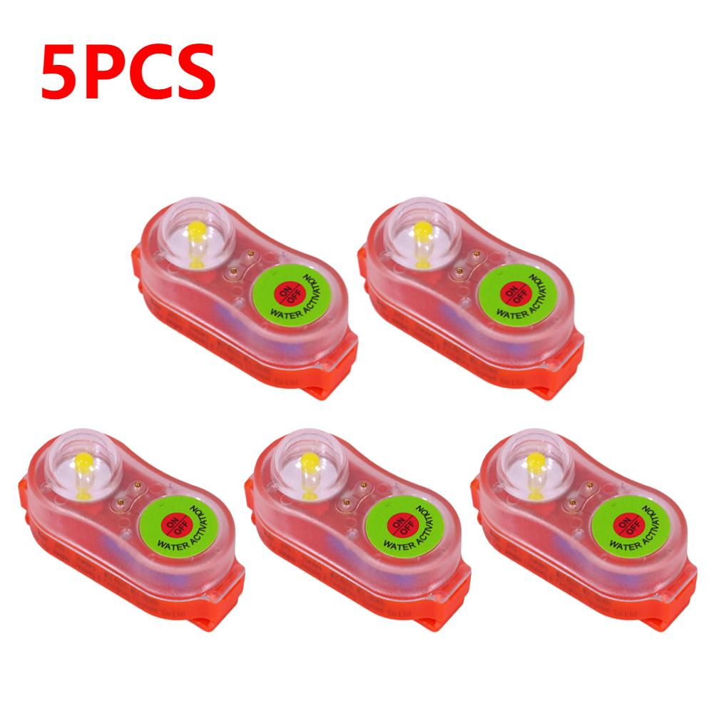 1-10pcs LED Lithium Life Jacket Lamp Conspicuous Attract Light Lamp Seawater Self-Lighting Light Life-saving For Life Vest