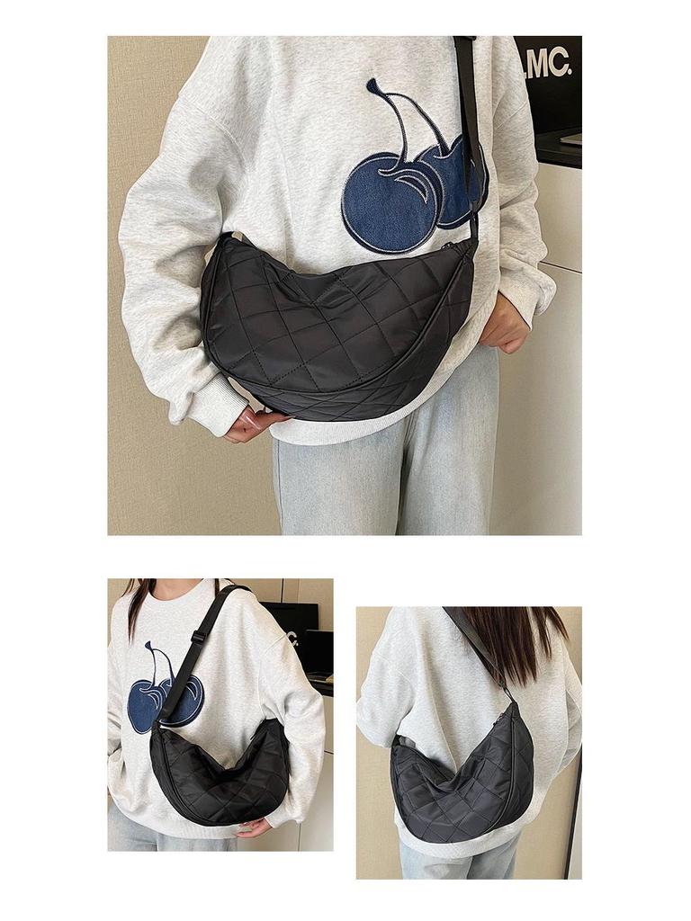 Autumn/Winter 2025 Large Casual Nylon Dumpling Bag - Versatile Crossbody & Single Shoulder Commute Tote for Women.