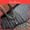 Titanium Steel Multilayer Star Pendant Necklace For Men And Women With Stylish Design