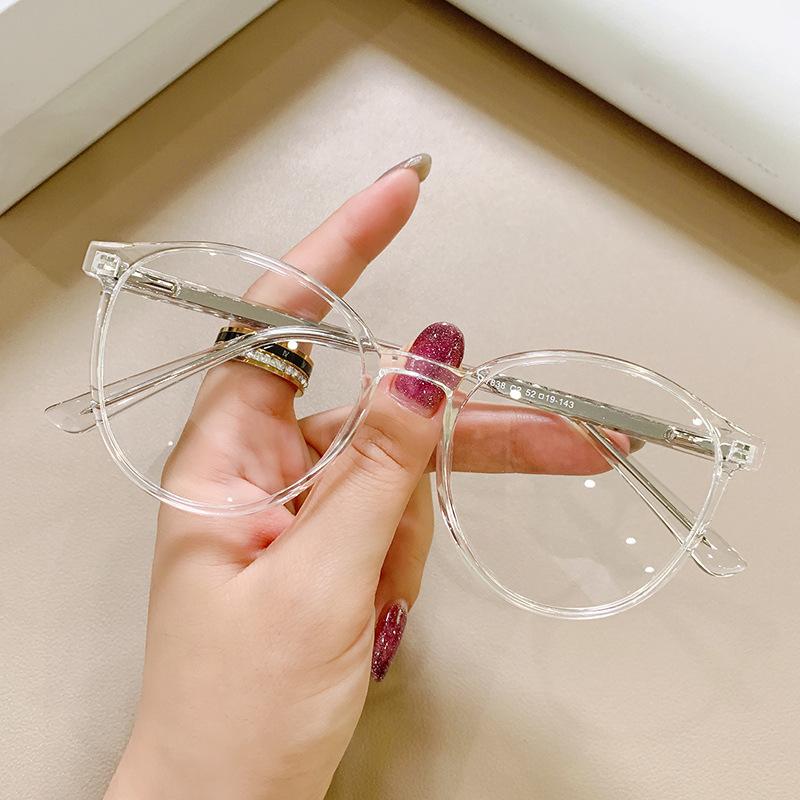 Clear Blue Light Glasses Female Hyperopia Prescription Computer Glasses Women Luxury Brand  Round Fashion Eyeglass Readers
