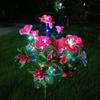 Solar Stake Light Simulation Flower IP55 Waterproof Decorative LED Stake Lamp for Garden Courtyard