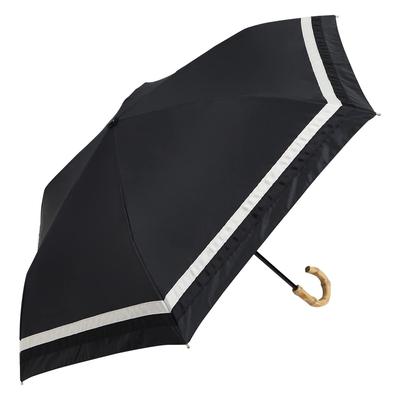 Refume Folding Light Heat UV 3 Parasol, 100% Blocking, Lightweight, Blocking, Protection, Tiers, Black/White, REFU-0001