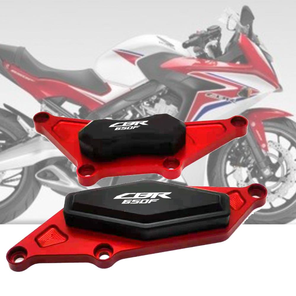 For Honda CBR650F CBR 650F CBR650 F CNC Aluminum +POM Full Set Engine Crash Pads Frame Sliders Protector