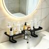 50cm Senza Foratura Drenaggio Rapido Mensola per Lavandino del Bagno Sopra il Rubinetto per Spazzolini da Denti Tazze Cosmetici Shampoo Cucina Hotel Dormitorio